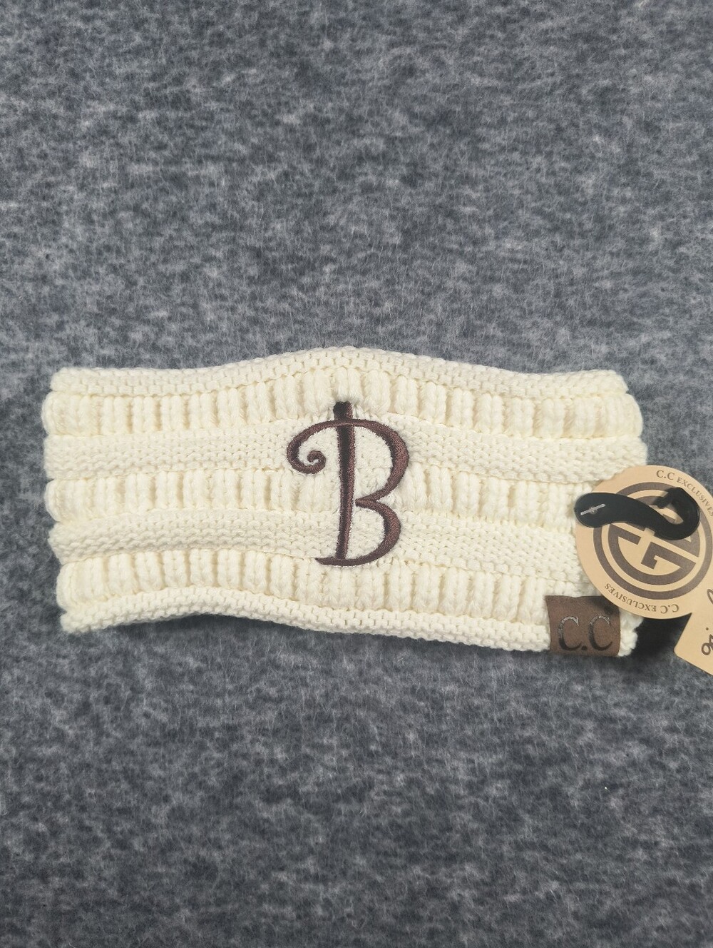 NWT Girly Girl Originals CC Monogrammed "B" Headband